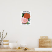 pootverpakkingslabelkunst, volkbloemen poster (Keuken)