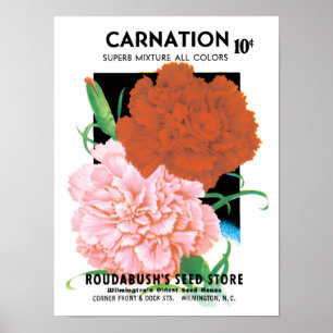 pootverpakkingslabelkunst, volkbloemen poster