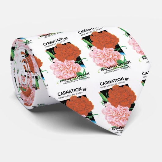  pootverpakkingslabelkunst, volkbloemen stropdas (Opgerold)