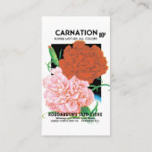  pootverpakkingslabelkunst, volkbloemen visitekaartje (Achterkant)