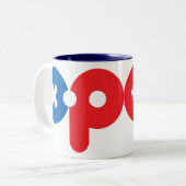 Pop 01 tweekleurige koffiemok (Voorkant links)