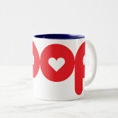 Pop 01 tweekleurige koffiemok (Voorkant rechts)