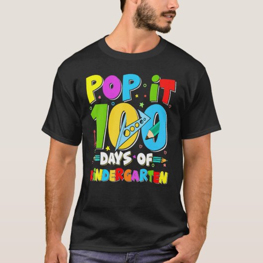 Pop 100 dagen van de kinderen in de kleuterschool  t-shirt (Voorkant)
