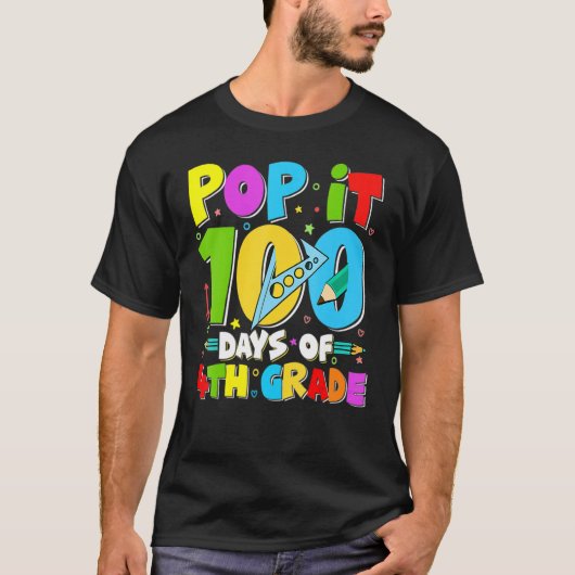 Pop 100 dagen van de studenten van de vierde klas t-shirt (Voorkant)