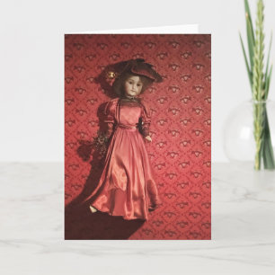 pop aan de muur feestdagen kaart