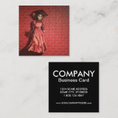 pop aan de muur vierkante visitekaartje (Voorkant / Achterkant)