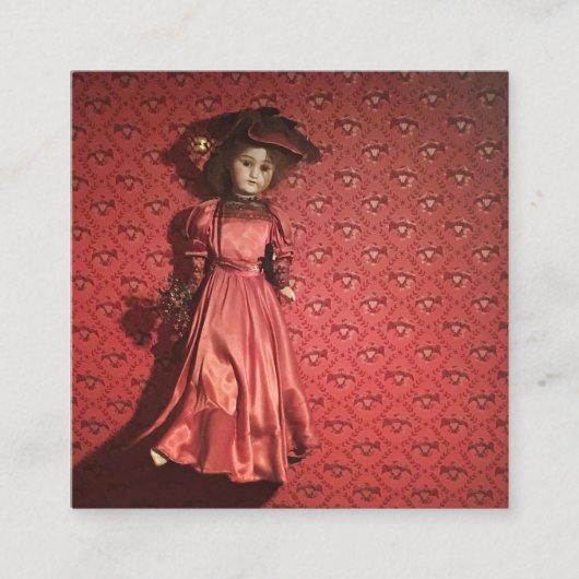 pop aan de muur vierkante visitekaartje (Voorkant)