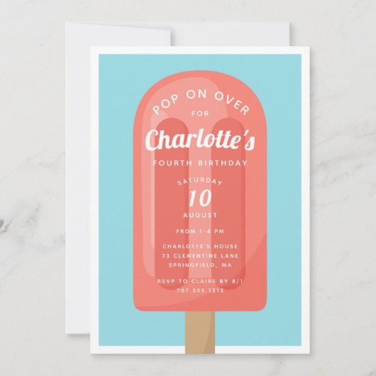 Pop aan over | Popsikel-zomerkinderen Birthday Kaart (Voorkant)
