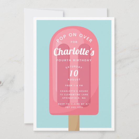 Pop aan over | Popsikel-zomerkinderen Birthday Kaart (Voorkant)