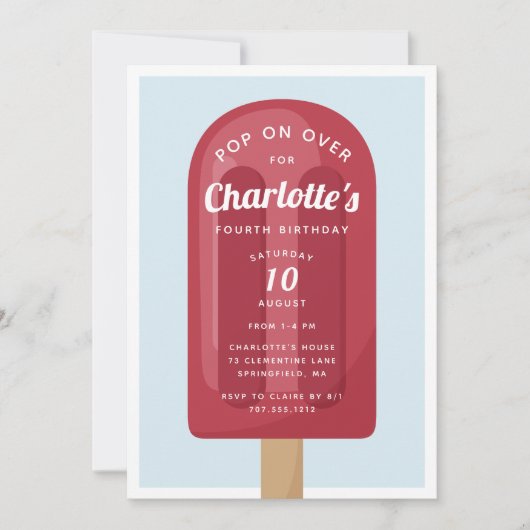 Pop aan over | Popsikel-zomerkinderen Birthday Kaart (Voorkant)