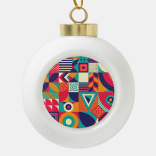 Pop abstracte geometrische vormen, naadloos patroo keramische bal ornament
