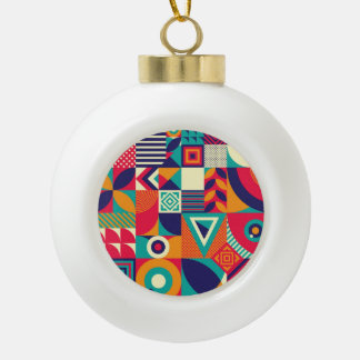 Pop abstracte geometrische vormen, naadloos patroo keramische bal ornament