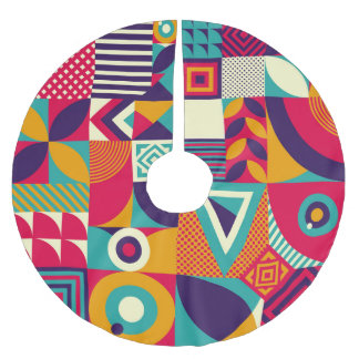 Pop abstracte geometrische vormen, naadloos patroo kerstboom rok