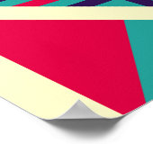 Pop abstracte geometrische vormen, naadloos patroo poster (Hoek)