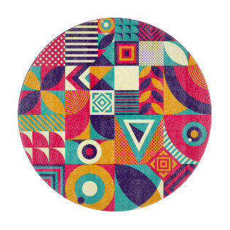 Pop abstracte geometrische vormen, naadloos patroo snijplank