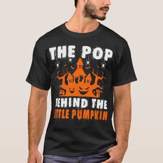 Pop achter Little Pumpkin Halloween Gift T-shirt (Voorkant)