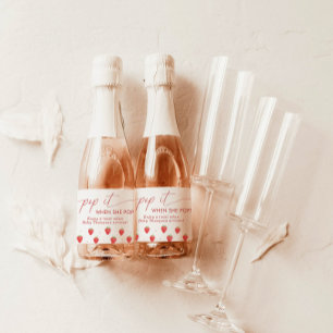 Pop als ze Baby shower Pop Sparkling Wijnetiket