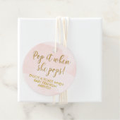 Pop als ze Baby shower Poppen Bedankjes Labels (In situ)