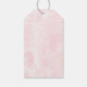 Pop als ze Boho Floral Pink Gold Shower Pop Cadeaulabel (Achterkant)