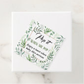 Pop als ze groen baby shower pop bedankjes labels (In situ)