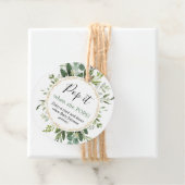 Pop als ze groen baby shower pop bedankjes labels (In situ)