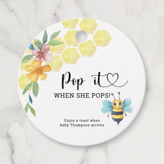 Pop als ze pop bedankjes labels (Voorkant)