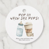 Pop als ze pop heeft! Baby brouwt baby shower Bedankjes Labels (Voorkant)
