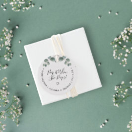 Pop als ze Pop met Elegant Eucalyptus Baby Showe Bedankjes Labels