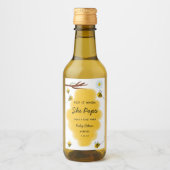 Pop als ze Pop op Baby shower van honingbijen Wijn Etiket (Voorkant)