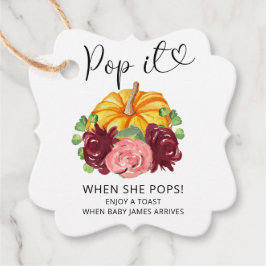 Pop als ze pop pompoen bedankjes labels