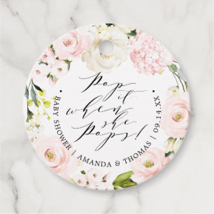 Pop als ze Pop veeg Baby shower Bedankjes Labels