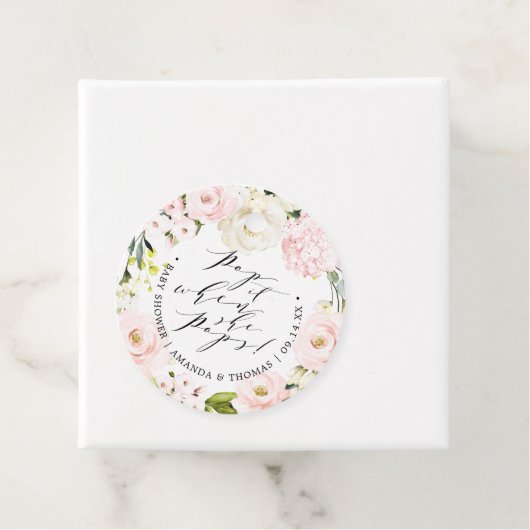 Pop als ze Pop veeg Baby shower Bedankjes Labels (In situ)