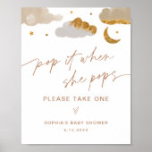 Pop als ze Poppen Twinkle Star Baby shower tekenen Poster (Voorkant)