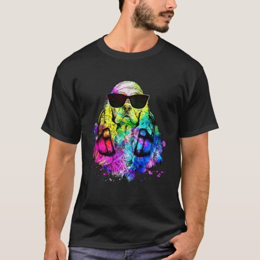 Pop American Cocker Spaniel Dog Portrait with Head T-shirt (Voorkant)