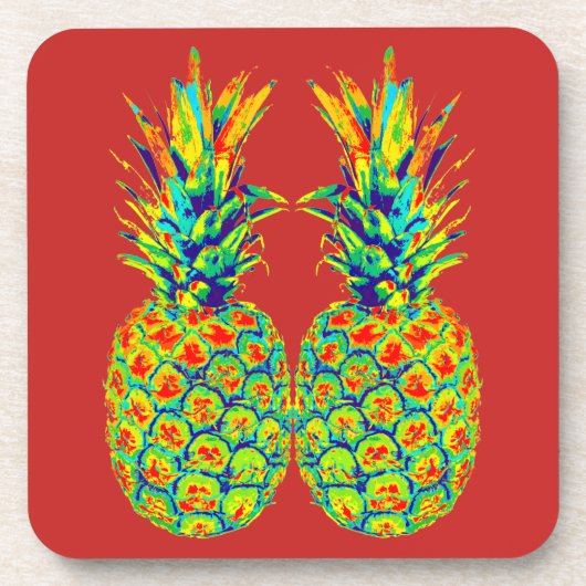 Pop ananas bier onderzetter (Voorkant)