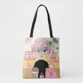 pop, anime, fantastisch, cartoon tote bag (Voorkant)