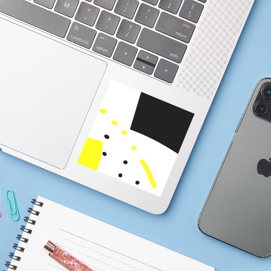 Pop-art92 Sticker (Laptop met iPhone)