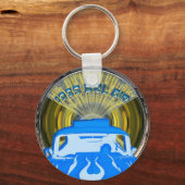 Pop Art. 1955 Bel Air Blue Sleutelhanger (Voorkant)