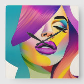 Pop art. 1 vierkante klok (Voorkant)