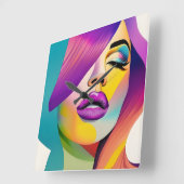 Pop art. 1 vierkante klok (Hoek)