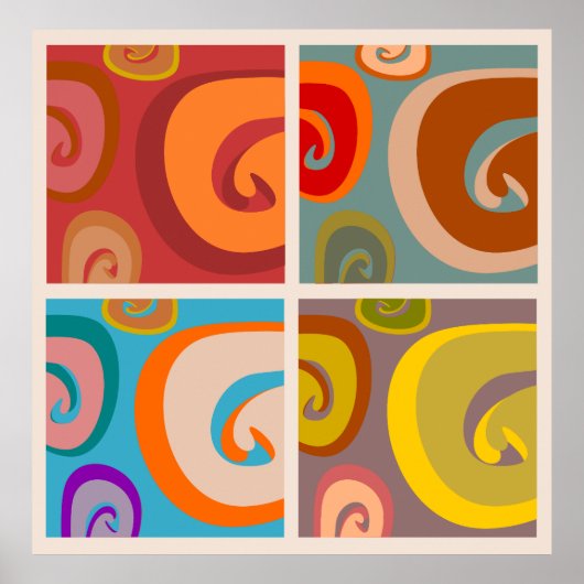  Pop art. 60s stijlkunst Poster (Voorkant)