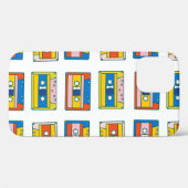 Pop art. 90s naadloos muziekcassettes. B Case-Mate iPhone Case (Achterkant (horizontaal))