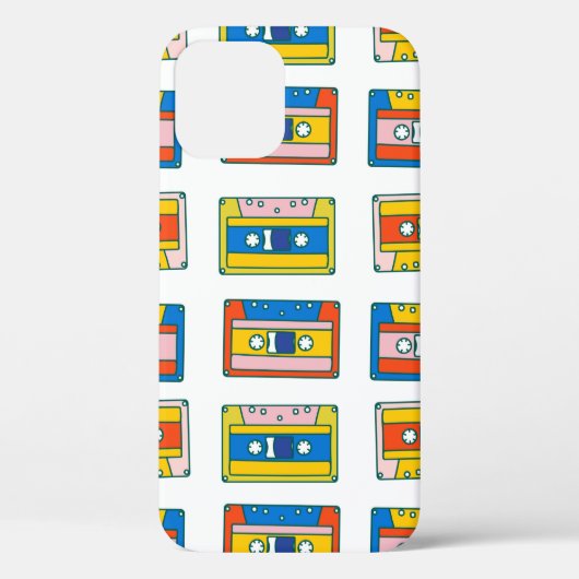 Pop art. 90s naadloos muziekcassettes. B Case-Mate iPhone Case (Achterkant)