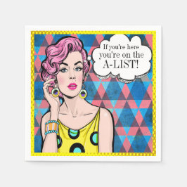 Pop Art A-List VIP Cocktail Servet