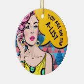 Pop Art A-List VIP Keramisch Ornament (Rechts)