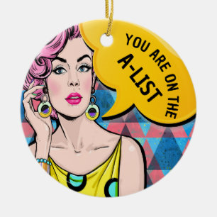 Pop Art A-List VIP Keramisch Ornament