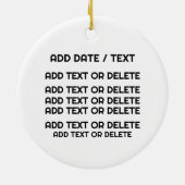 Pop Art A-List VIP Keramisch Ornament (Achterkant)