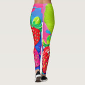 Pop Art Aardbeien Leggings (Achterkant)
