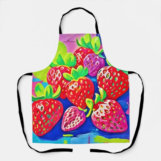 Pop Art Aardbeien Schort (Voorkant)