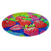 Pop Art Aardbeien Snijplank (Hoek)